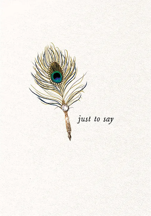 Feather To Say Friendship Greeting Card