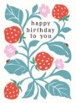 Strawberry Vine Birthday Greeting Card
