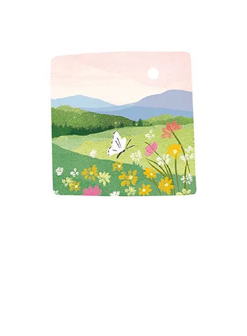 Field Flowers Blank Greeting Card