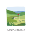 Golf Field Birthday Greeting Card