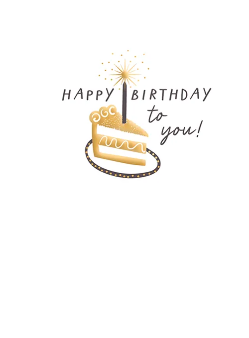 Slice Cake Birthday Greeting Card