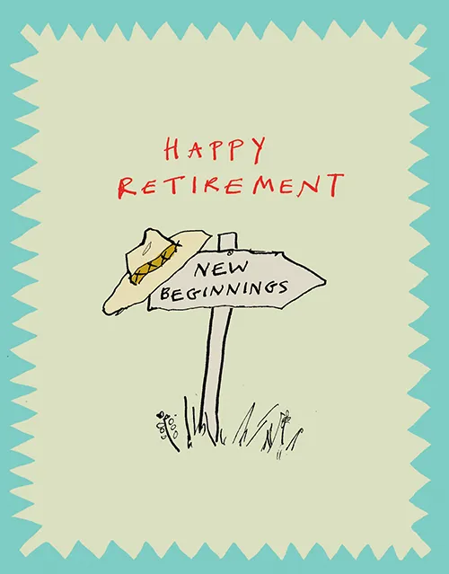 New Beginnings Retirement Greeting Card