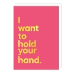 I Want to Hold Your Hand Song Love Card 