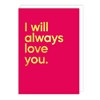 I Will Always Love You Song Love Card 
