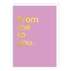 From Me to You Song Friendship Card 
