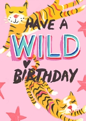 Wild Tiger Birthday Card