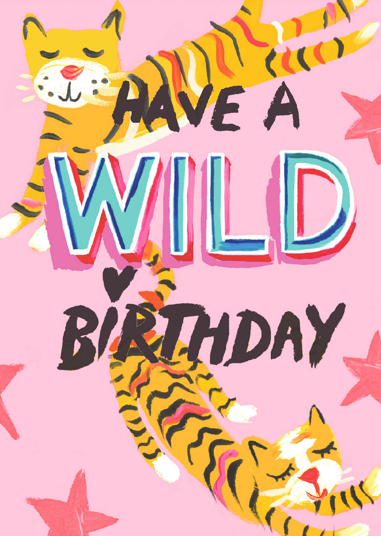 Wild Tiger Birthday Card
