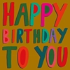 Text Foil Birthday Card Birthday