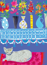 Cat on Mat Blank Card