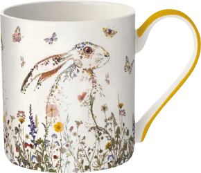 Floral Hare China Mug