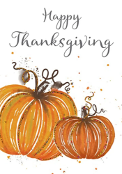 Two Pumpkins Thanksgiving Card
