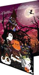 Spooky Cat Halloween Card