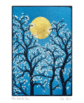 Moon Above Blank Card