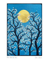 Moon Above Blank Card