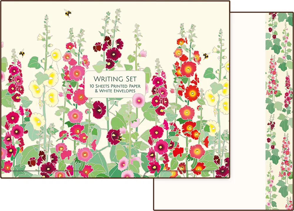 Hollyhocks Writing Set