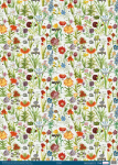 Floral Manuscript Sheet Wrap