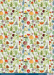 Floral Manuscript Sheet Wrap