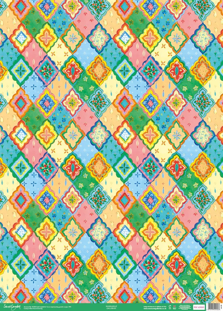 Moroccan Tiles Sheet Wrap