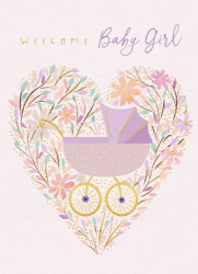 Pink Pram Blank Card