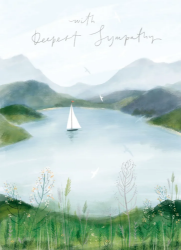 Peaceful Lake Sympathy Card