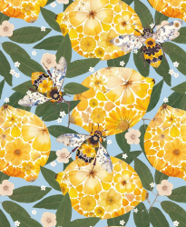 Blossom and Bees Blank Card
