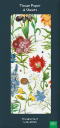 Floral Manuscript Tissue Paper