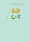 Wine Glasses Anniversary Greeting Card