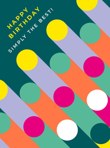Simply The Best Birthday Greeting Card