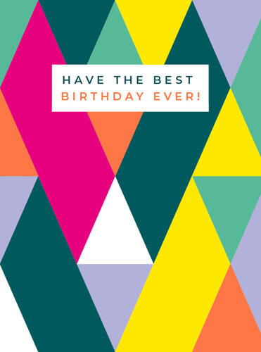 Diamonds Birthday Greeting Card