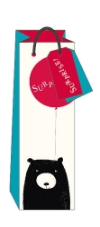 Black Bear Bottle Gift Bag