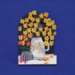 Diecut Flower Vase Thinking of You Greeting Card