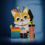 Wobbly Dog Gift Birthday Greeting Card