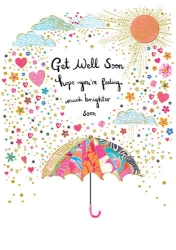 Umbrella Get Well Greeting Card