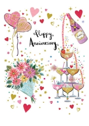 Anniv Cheers Anniversary Greeting Card