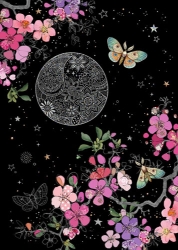 Blossom Moon Blank Greeting Card