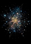Gold Starburst Blank Greeting Card