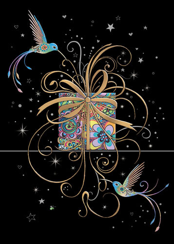Gift Birds Blank Greeting Card