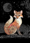 Decorative Fox Blank Greeting Card