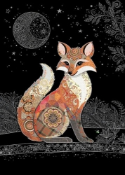 Decorative Fox Blank Greeting Card