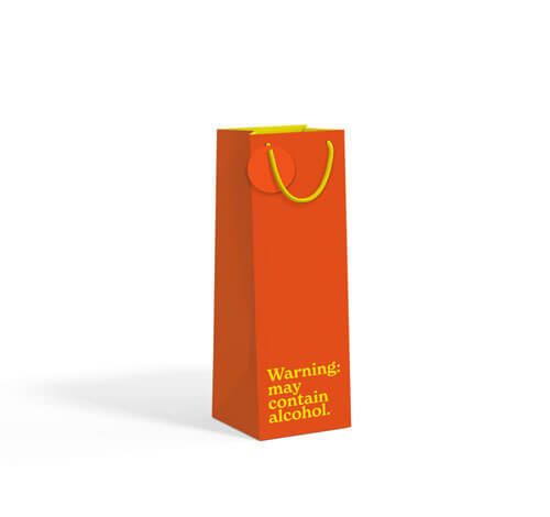 Contains Alcohol Bottle Gift Bag