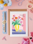 Vase Thank You Greeting Card