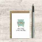 Love From Dog Friendship Greeting Card