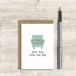 Love From Dog Friendship Greeting Card