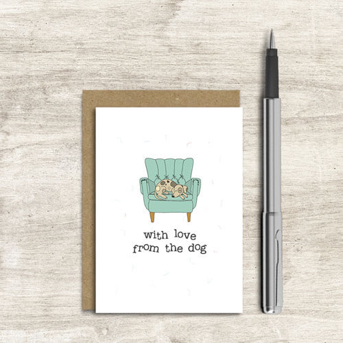 Love From Dog Friendship Greeting Card