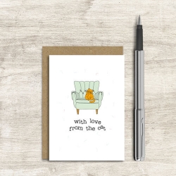 Love From The Cat Friendship Greeting Card
