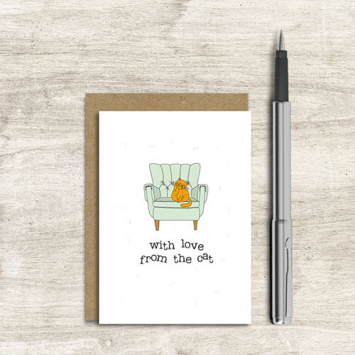 Love From The Cat Friendship Greeting Card