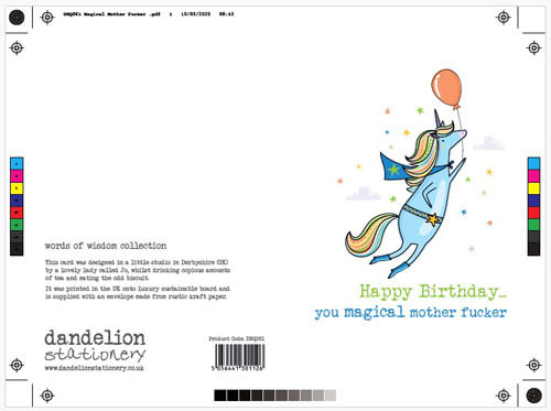 Magical Mf Birthday Greeting Card