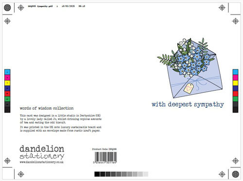 Flowers Letter Sympathy Greeting Card