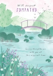 Pond & Bridge Sympathy Greeting Card