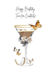 Time Cocktails Birthday Greeting Card